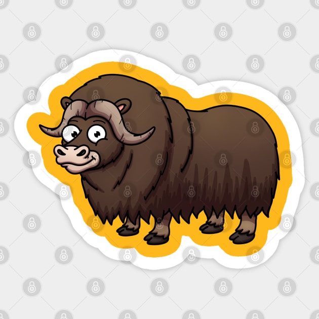 Cute Musk Ox Sticker by TheMaskedTooner